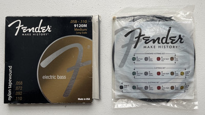 Fender  9120M  Nylon Tapewound,  Electric Bass Strings, Long Scale, 58-72-95-110