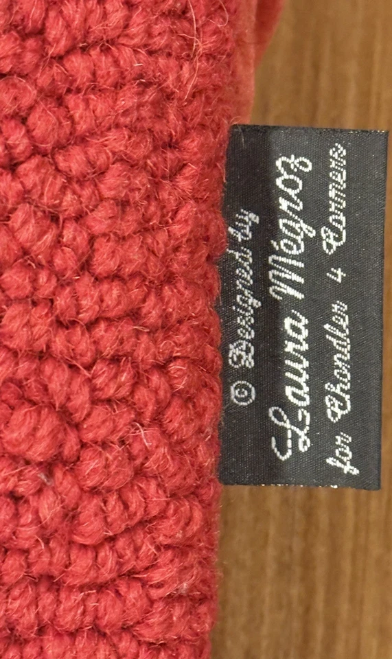 "2 Chandler 4 Esquinas Laura Megroz Almohada de Lana Enganchada Copo de Nieve Navidad 17""" Foto 4 de 4