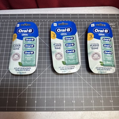 Lot of 3 Oral-B Glide Pro-Health Comfort Plus Floss, Mint - 3 Per package -I