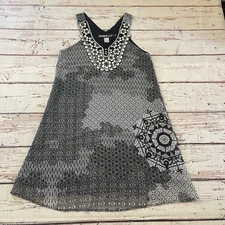 Desigual by Christian Lacroix Gray Designer Floral Shift A-Line Dress Size 42