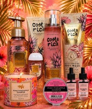 SEALED Bath Body Works Pink Pineapple Sunrise Costa Rica Set/Bundle/Lot of 9