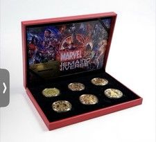 Marvel Cinematic Universe 24K Gold Plated Coin Set w/ Box & COA