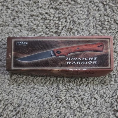 Frost Cutlery Midnight Warrior Pocketknife Stainless Steel Wood Handle Black