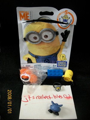 Mega Bloks Despicable Me Series 5 STUART Dressed as a Girl Figure Rare Blind