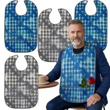 4 Packs Adult Bibs for Men Women, Adult Bibs for Eating pack of 4