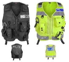 Niton Tactical Patrol Vest -Black/Hi Vis - Police/Military/Cadet/Security/Prison