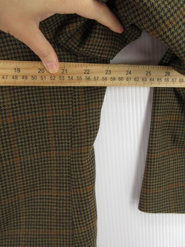 Hickey Freeman Sport Coat Men 44 L Green Blazer Houndstooth Wool Flannel Jacket - Picture 5 of 14