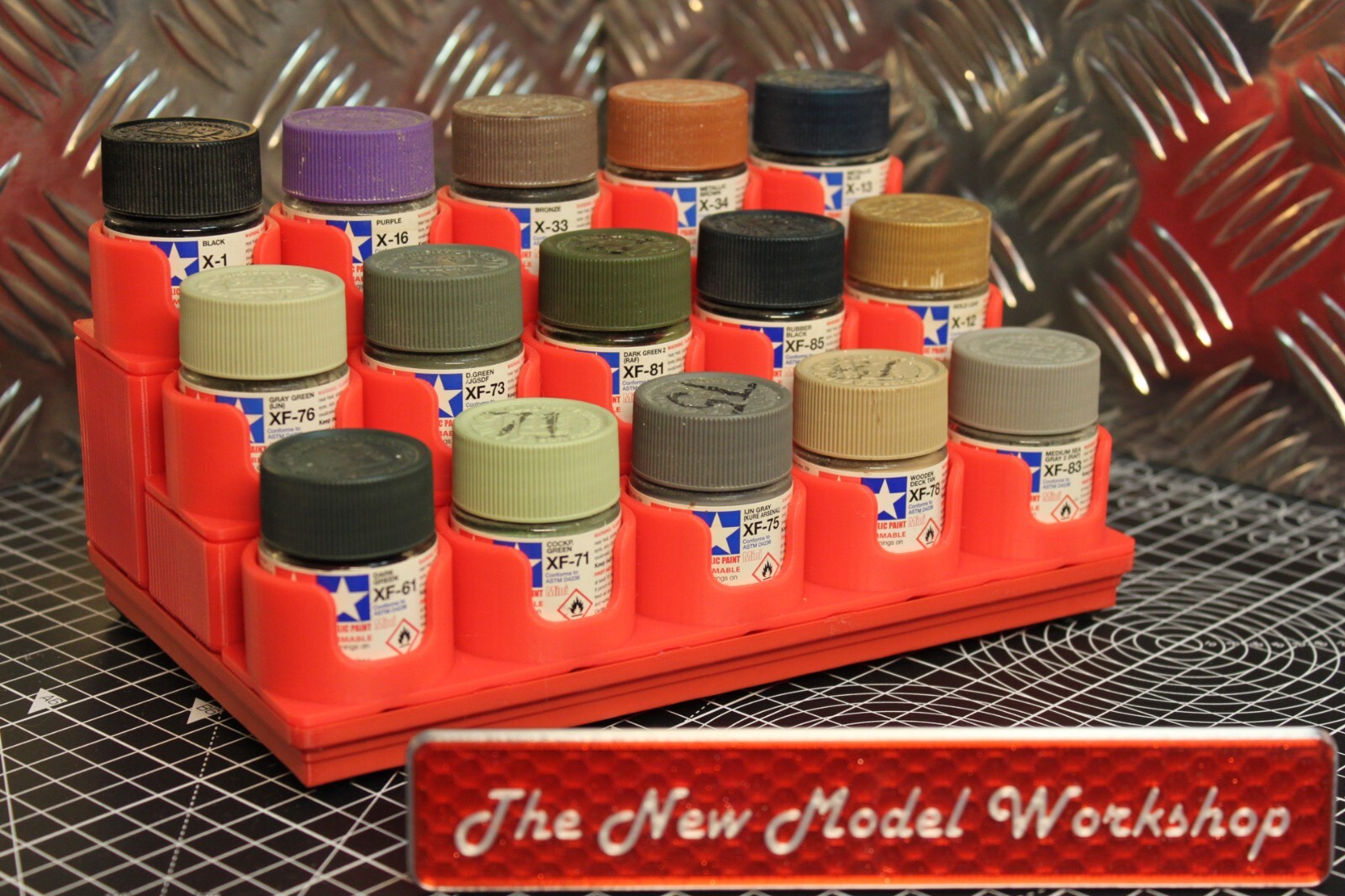 Model Paint Organiser Stand Rack Set 1 - 15x36mm Tamiya Vallejo AK ...