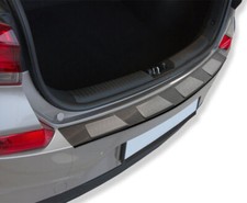 für FORD FOCUS IV KOMBI ab 2018 LADEKANTENSCHUTZ EDELSTAHL 4T Satin Black&Wh