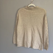 Anthropologie Moth Ceres Mockneck Sweater in Oatmeal. Size X Small