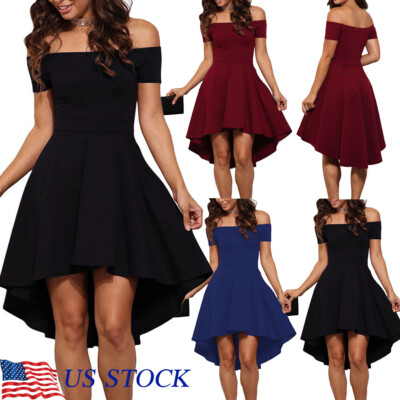 blue cocktail dresses for women Zapaka Women Royal Blue V-Neck Long Cocktail Party Dress with Short Sleeves A-Line Wedding Guest Dress with Bow, Royal Blue / S main image 1