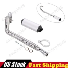 Exhaust Pipe Muffler for CRF50 SSR Dirt Pit Bike ATV SDG 70cc 110cc 28mm Silver