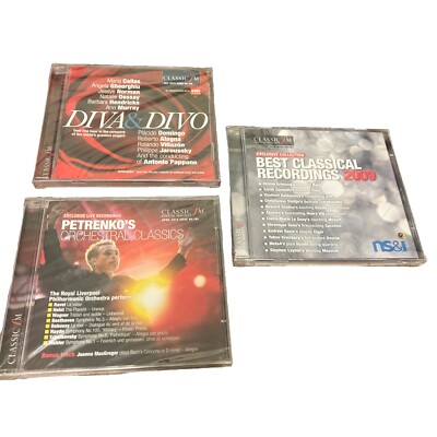 Classic FM CDs X 3 Neu Sealed Petrenko's Orchestral Classics, Diva Divo, Best