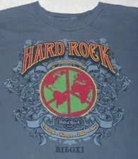 HARD ROCK CAFE Biloxi John Lennon Peace T Shirt (L) hotel casino Gray beatles 