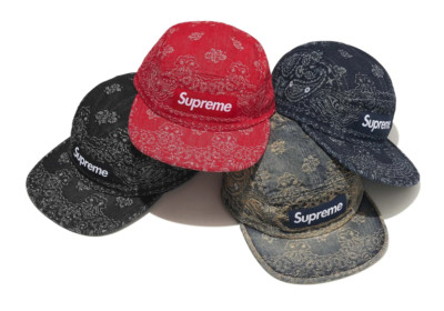 帽子 supreme BANDANA CAMP CAP Supreme Bandana Jacquard Denim Camp Cap - Indigo - OS - SS25 | eBay