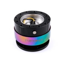 DING Sound Gen 2.0 Steering Wheel Quick Release (Black Body/Rainbow Ring)