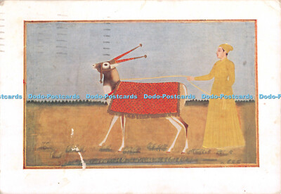 D096721 Zahm Schwarz Buck and Groom. Indianer. Rajput Schule unter Mogul Einfluss.