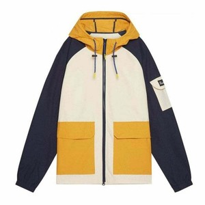 colour block waterproof jacket