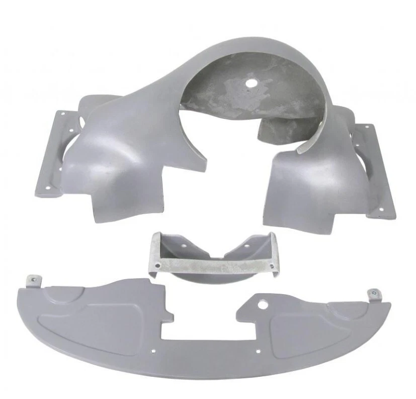 Cubierta de ventilador estilo Porsche para ventilador 240 mm VW Escarabajo/Autobús/Cosa Tipo 1 Doble Puerto Foto 4 de 4