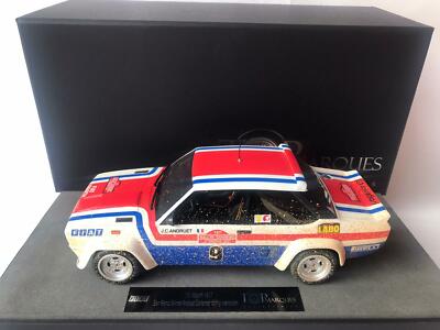 Top Marques Fiat 131 Abarth #9 Winner Sanremo 1977 Dirty Version 1/18 TOP043C