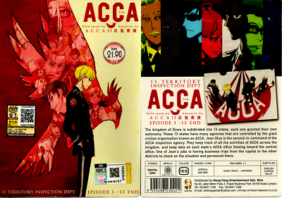 ANIME ACCA 13-KU KANSATSU-KA VOL.1-12 END DVD ENGLISH SUBS