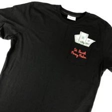 MC2 Saint Barth T Shirt MONEY MAKER Black Men's 2XL Short Sleeve $100 Bills
