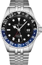 Revue Thommen Modèle Diver 17572.2233 Gmt Automatique Montre Bracelet pour Inox