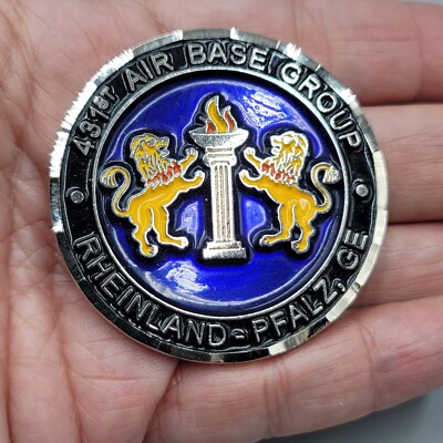 431st Air Base Group RHEINLAND PFALZ GERMANY CHALLENGE COIN People First 2''