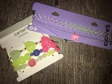 Claire s Carter s Neon Unicorn Stretch Jewelry Necklace Beaded Heart Bracelet