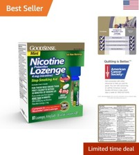 Mini Nicotine Polacrilex Lozenges, 4mg Mint Flavor - 81 Count Quit Smoking Aid