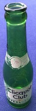 Vintage Clicquot Club Beverages Green Glass Beverage Bottle