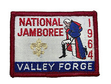 1964 National Jamboree Authentic Original Woven Issue Dark Red Border Variety