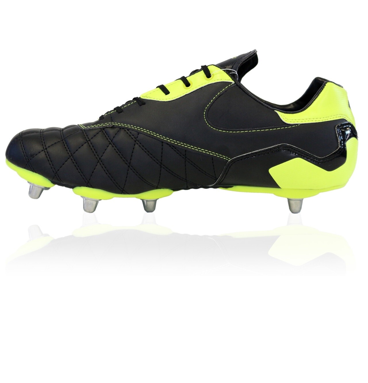 Gilbert Rugby Boots Sidestep Revolution LO 6/8 Stud Black/Lime UK6/UK8