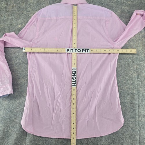 Scotch & Soda Shirt Mens XL Solid Pink Casual Slim Fit Lightweight Amsterdam NEW - Picture 14 of 18