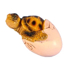 Sea Turtle Egg 2 1/2" Fig Hand painted and cast out of a poly resin
