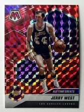 2020-21 Mosaic Jerry West Red Reactive Prizm Refractor Greats SSP #293 LA Lakers