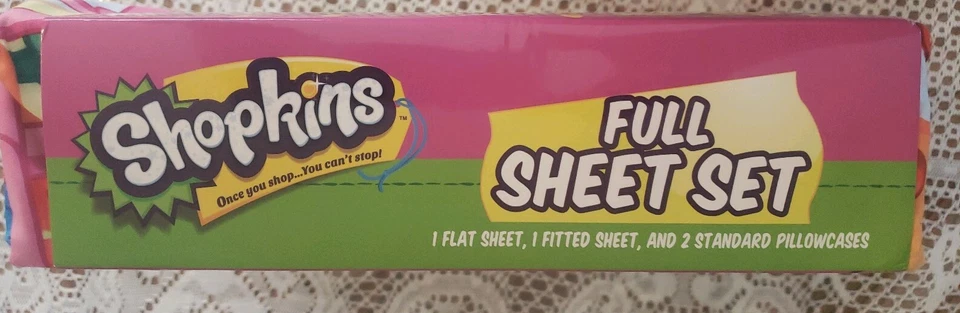 Juego de sábanas Shopkins tamaño completo - Nuevo Foto 3 de 4