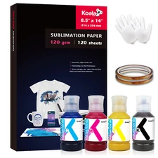 Bundle Koala Sublimation Paper 8.5x14 + 4x150ML Sublimation Ink + 2 Rolls Tape