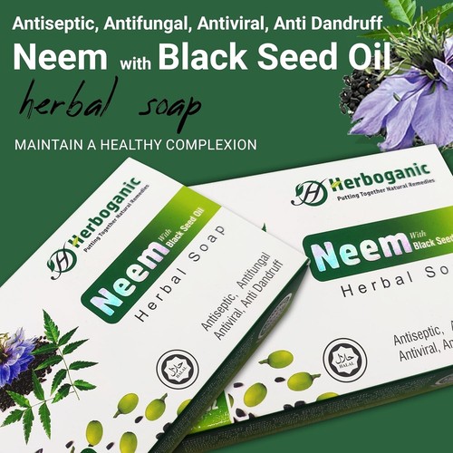 Neem & Black Seed Herbal Soap 5oz Natural Face & Body Bar Pack of 1, 3 or 6 Unis - Picture 6 of 30