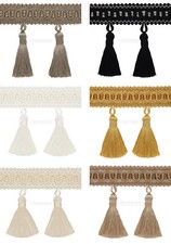 Borte mit Quasten 6,5cm / 10m Quastenborte Troddel Gardinen Vorhänge Deko