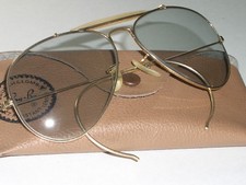 1960s VINTAGE B L RAY BAN GEP PHOTO GRAY CRYSTAL CHANGEABLES AVIATOR SUNGLASSES