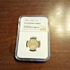 1988 South African 10 Cents PF 67 Ultra Cameo