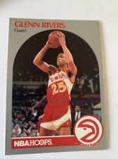 1990-91 NBA Hoops Basketball Card #32 Glenn Rivers Atlanta Hawks NmMt Free Ship!