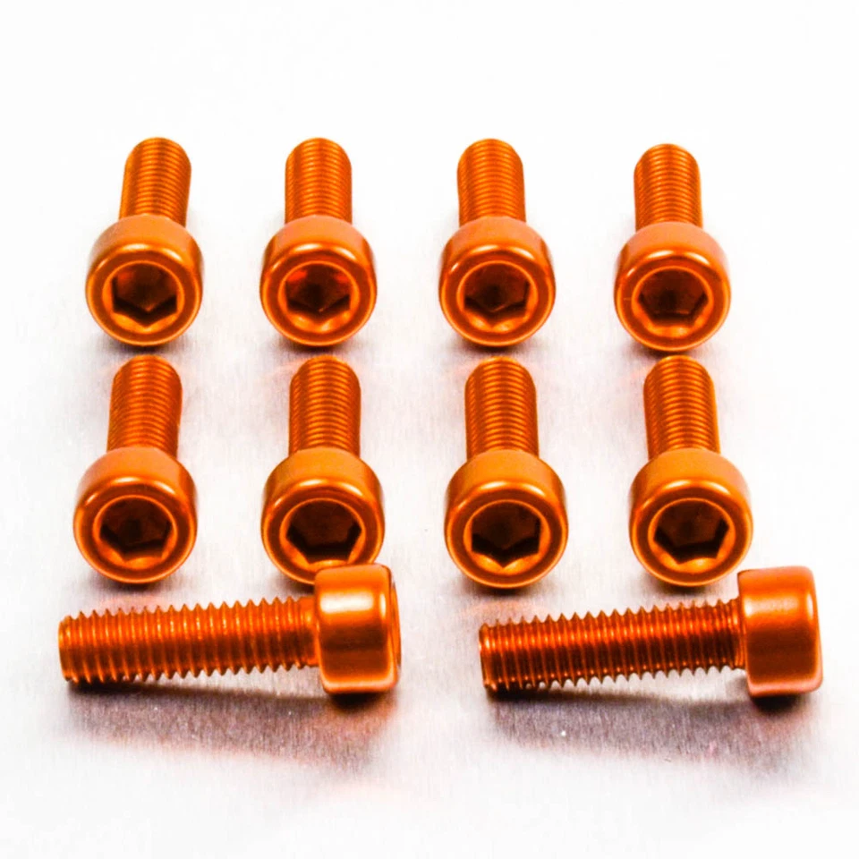 PRO-BOLT Vis BTR en Aluminium M6 x (1.00mm) x 20mm Pack x 10 Orange