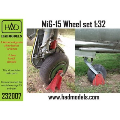 HAD MODELS HAD232007 MiG-15 Wheel Set for Trumpeter [1/32 scale resin detailing 
