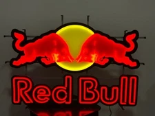 RED BULL LED BAR SIGN MAN CAVE GARAGE DECOR LIGHT RED BULL ENERGY DRINK LIGHTED