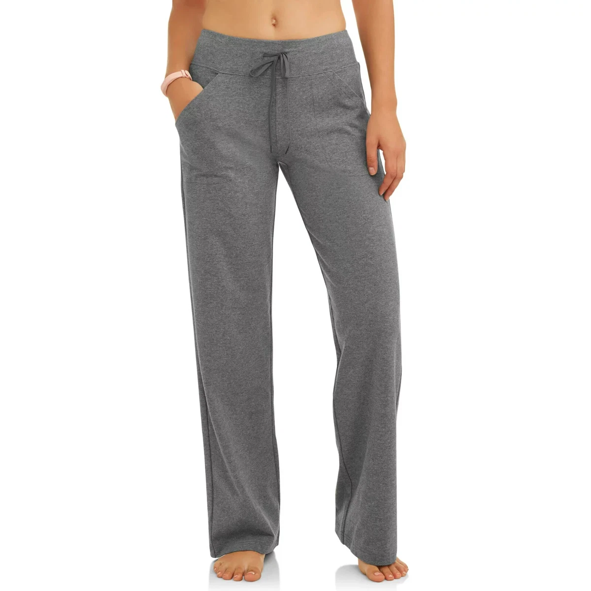 Athletic Works Women's Size M Dri-More Core Relaxed Yoga Pants Gray --P4