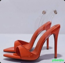 Women High Heels Sandals Peep Toe Causal Slipper Stiletto Shoes Mule Slides Lady