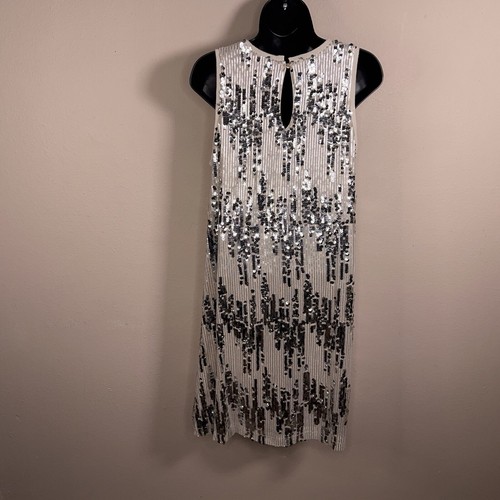NEW LARGE GB CHAMPAGNE GOLD SEQUIN DRESS EVENT SLEEVELESS STRETCH PARTY COCKTAIL - Picture 7 of 13