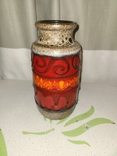 Vintage Scheurich Keramik Fat Lava Drip Glaze West Germany Pottery Vase 213-20